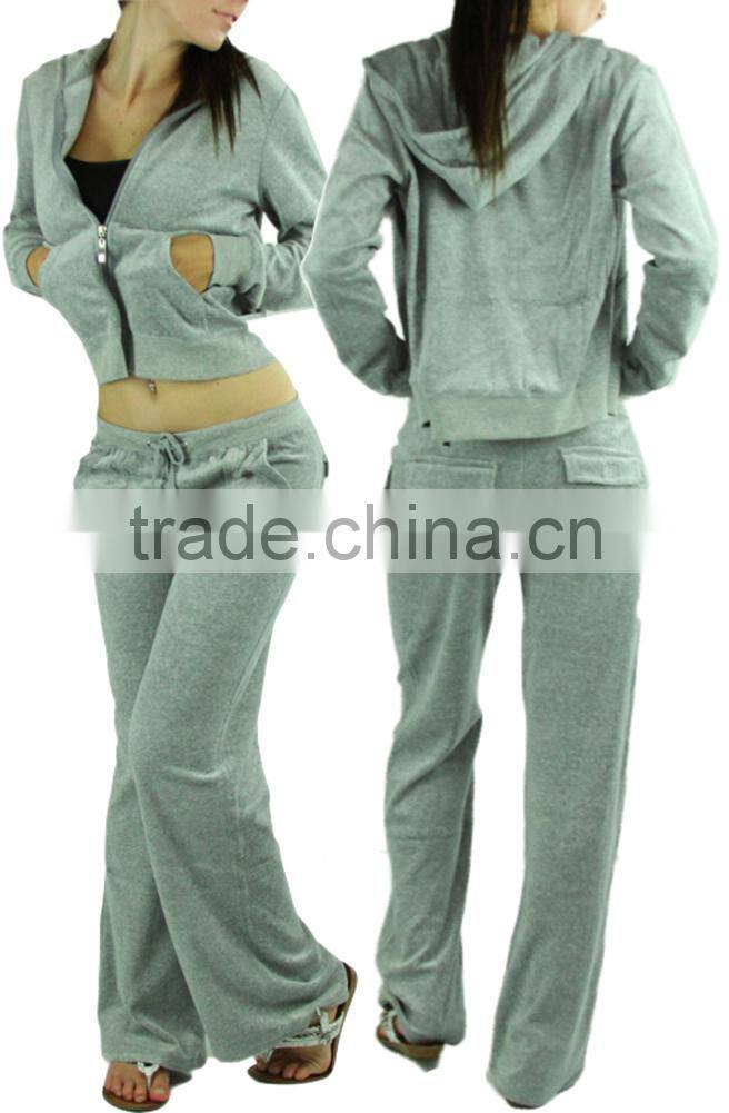 Comfy Soft Plush Velour Suit Hoodie Sweat Set Tracksuit