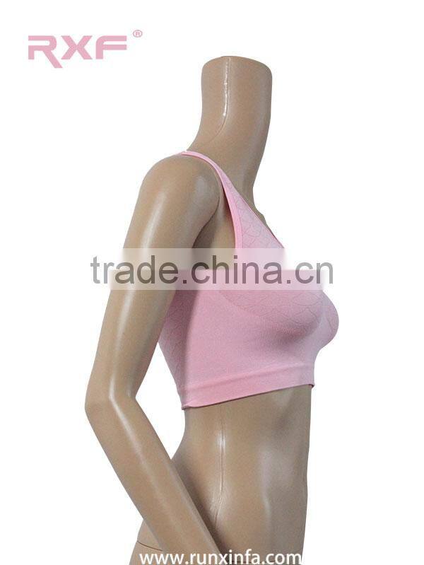 Custom sexy pink women yoga sports bra very softly