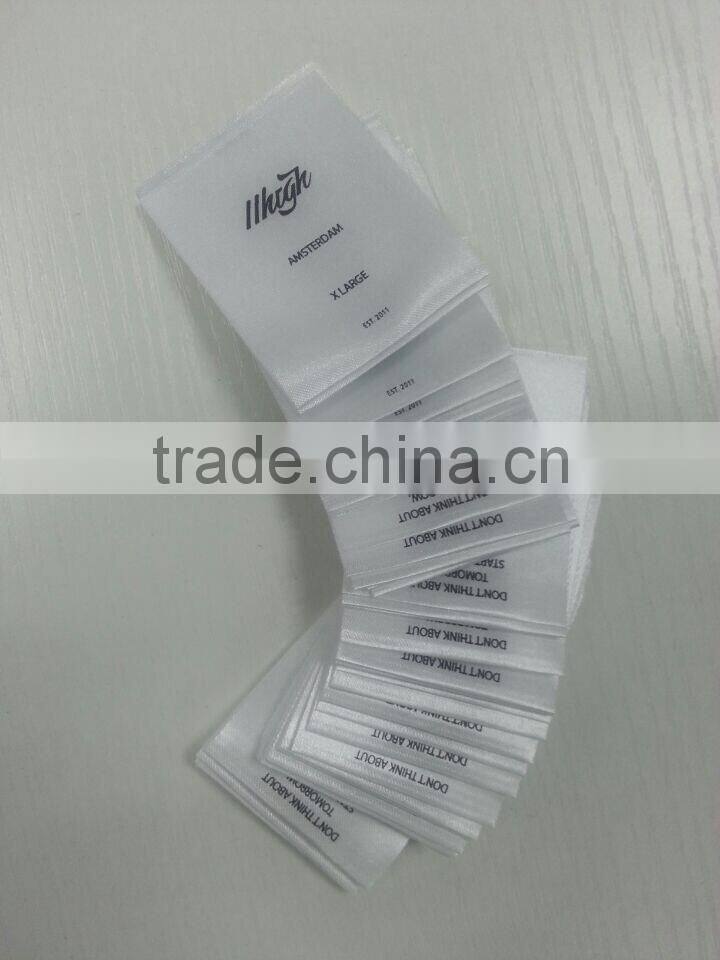 Wholesale High Quality Polyester Clothing Wash Care Label