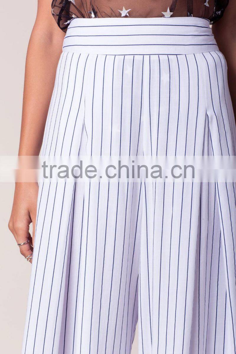 2017 New arrivals fashion striped women trousers pants designs