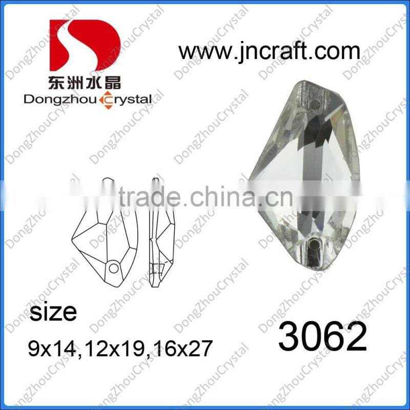 Flat Back Sew on Stone with 2 Holes