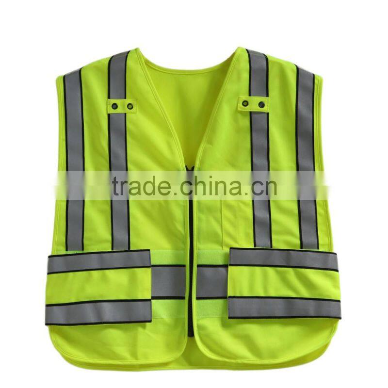 Wholesale Printing Logo Cheap Low MOQ Orange Yellow Green Safety Mesh Traffic Reflectors Incident Vest 3M Reflective Tank Top