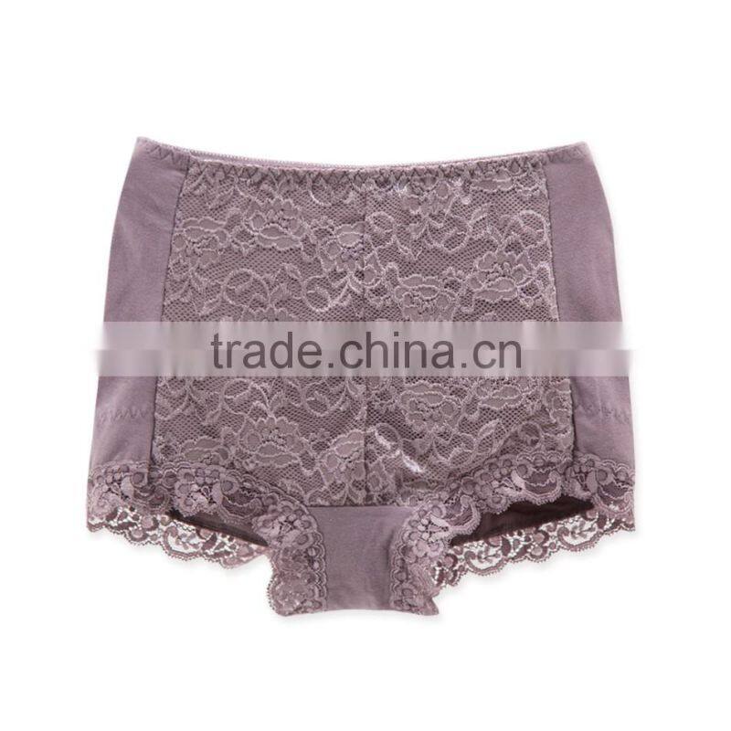 Factory Good Quality 95% Cotton 5% Spandex with Lace Custom Sexy Fancy Woman Underwear