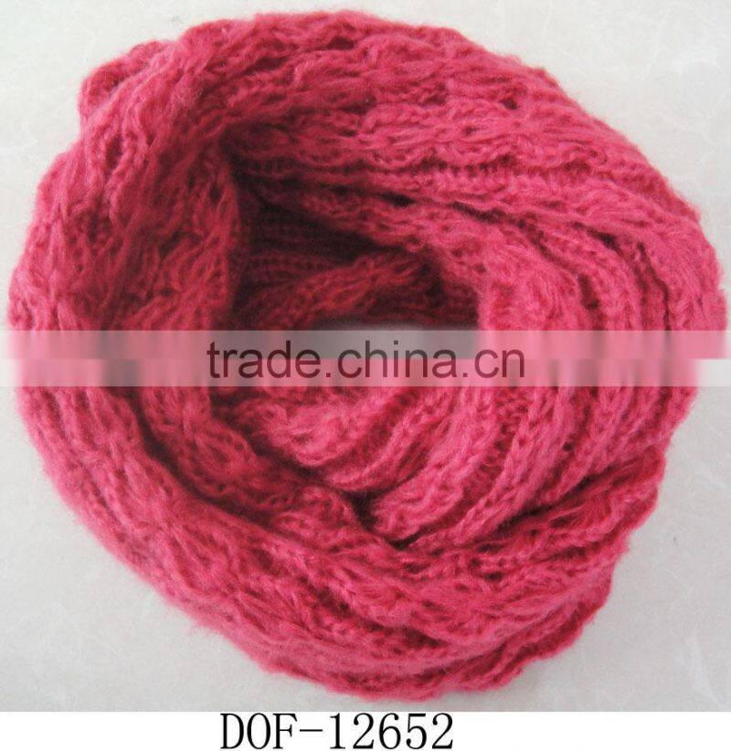 Fashion lady knitted acrylic fantastic crochet scarf