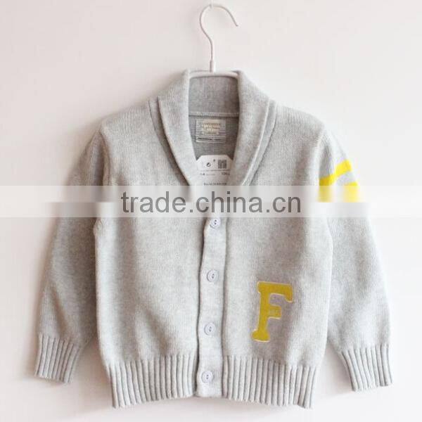 New arrival F letter long sleeve autumn baby sweater