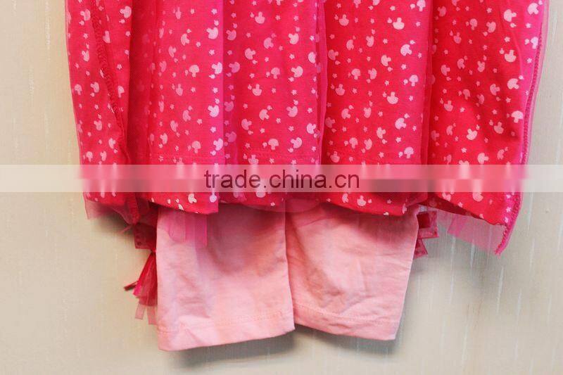 Wholesale Latest Style Baby Girls Dress Set Print Baby 2 Pcs Set Clothing Girl Set