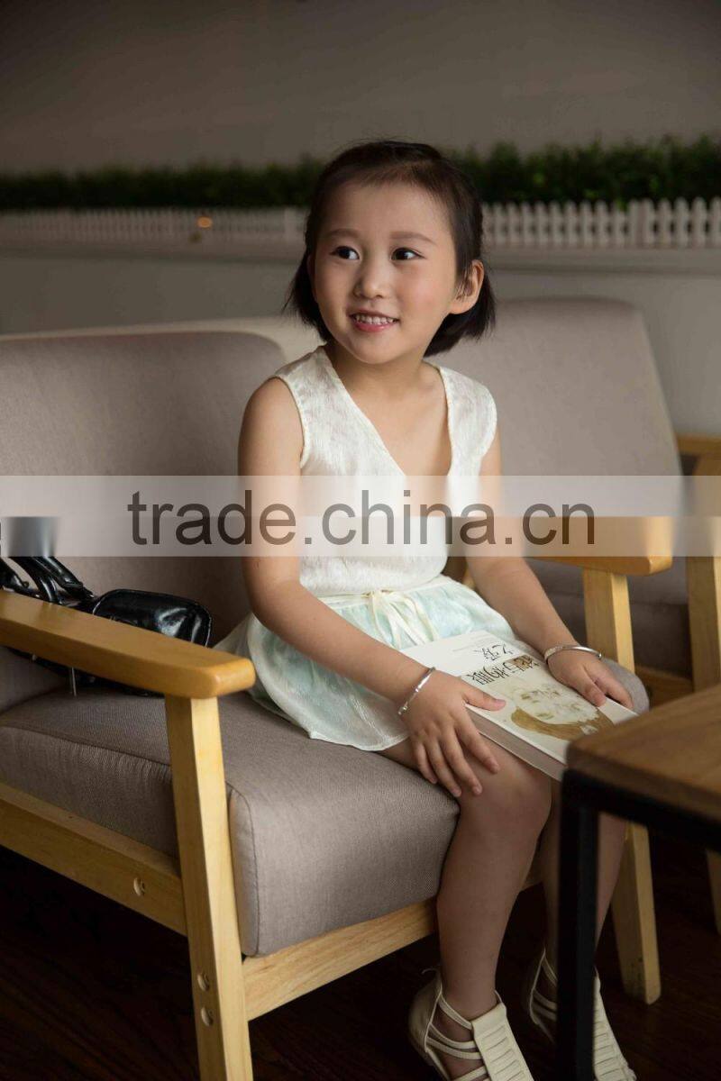 COOL KID ZONE lovely white chiffon children suit girl child garment