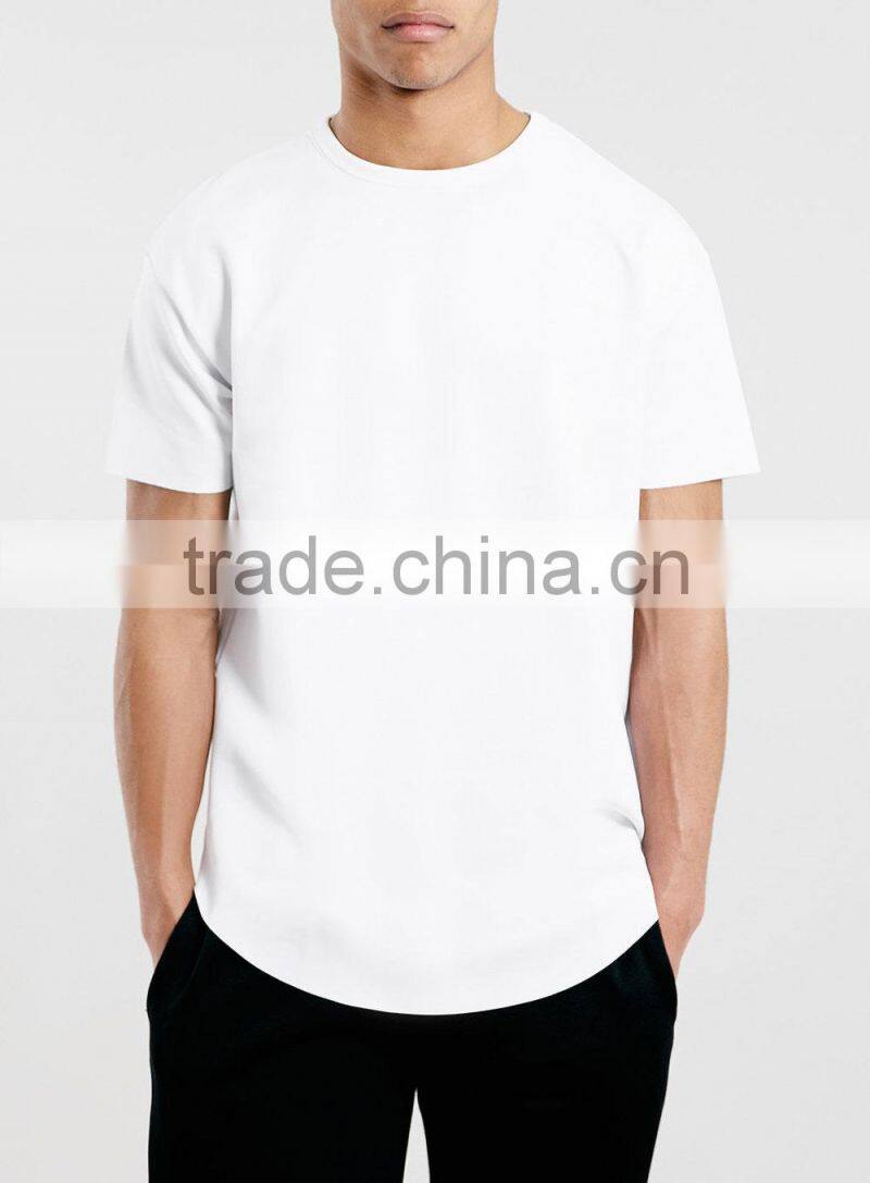 High quality custom long hem t-shirt