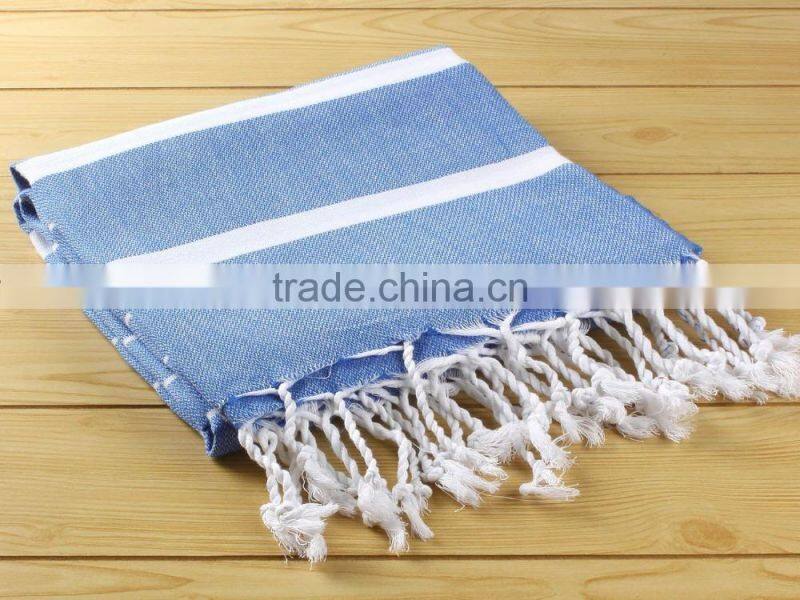 new design custom cooling navy blue beach towel with tassel
