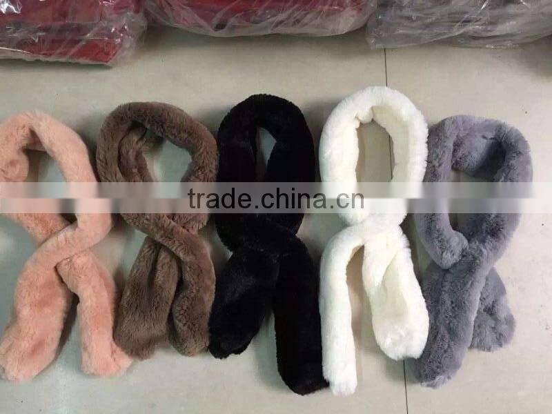 Faux Fur Scarf Winter Women Cape Rabbit Fur Plaid Scarves Women Knitting Female Small Cape neck warm collar