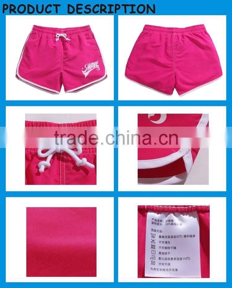Solid Color Women Board Short Ready Made Muli- Fuction Girl Sport Wear