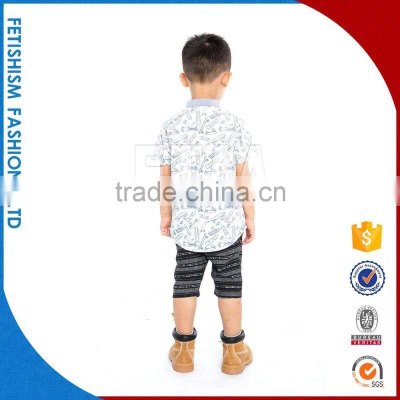Good Quality woven cotton baby boy clothes