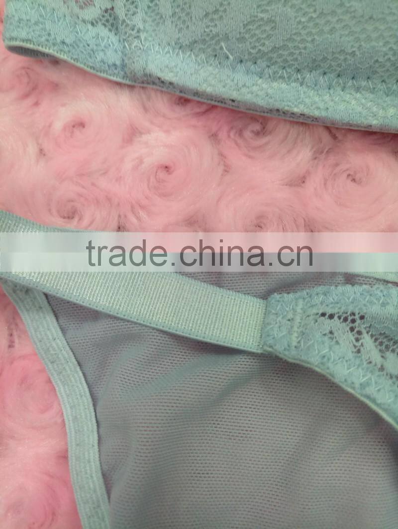 OEM Service breathable lace underwear woman bra panty set