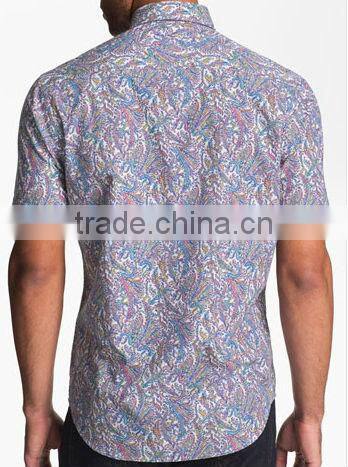 Good quality cotton fancy printed shirt design