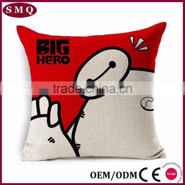 cartoon charactor printing chair cushion pillow cover