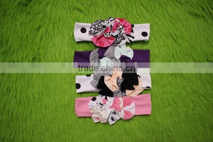 2016 baby girl spring clothing toddler flower hairbands wholesale kids girl headband children boutique bow knot hair accessories