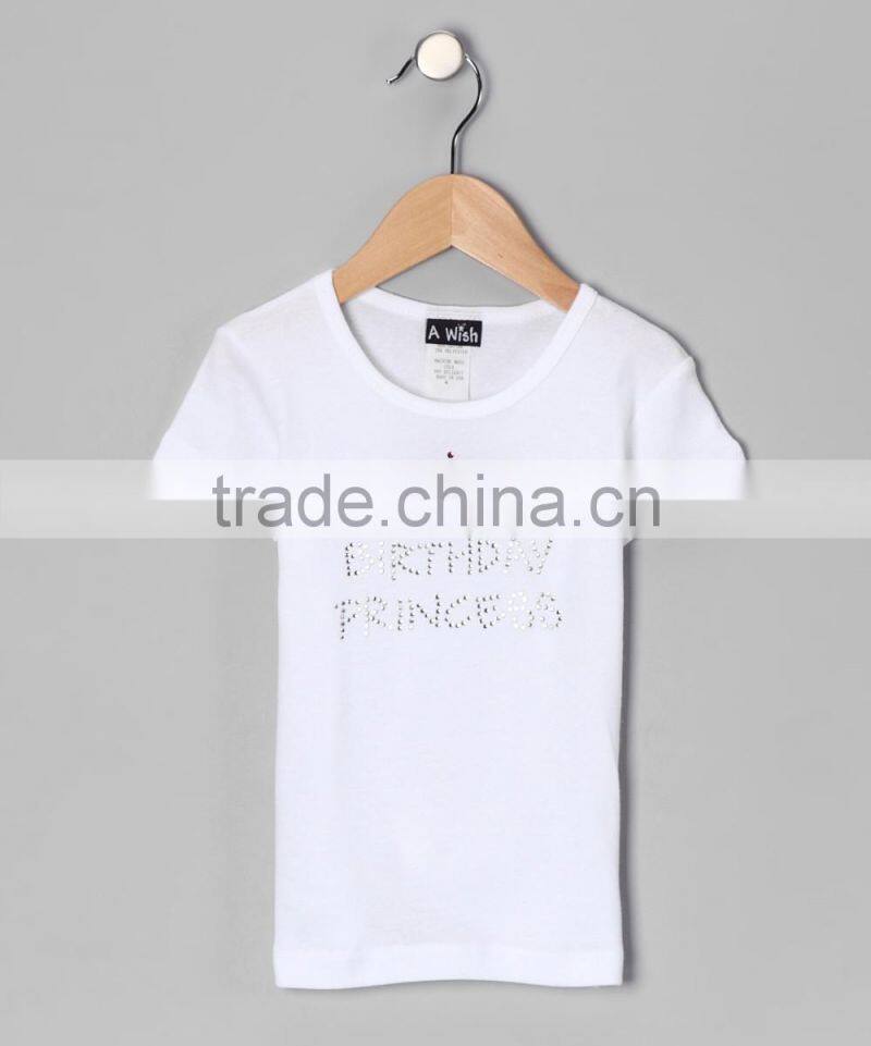 Hot Summer White Girl Shirts Softly Girls T-Shirts Casual Baby Kids Clothes GT90423-16