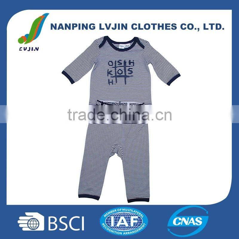 2016 spring baby boys cotton pants with pajamas/children's clothing set