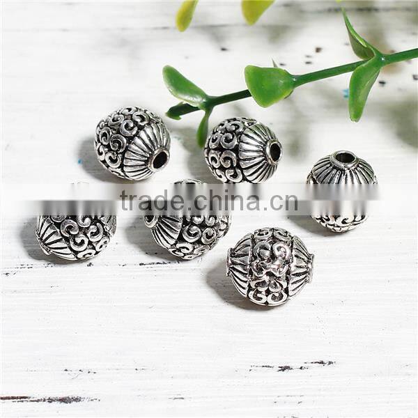 Zinc Based Alloy Spacer Beads Round Antique Silver