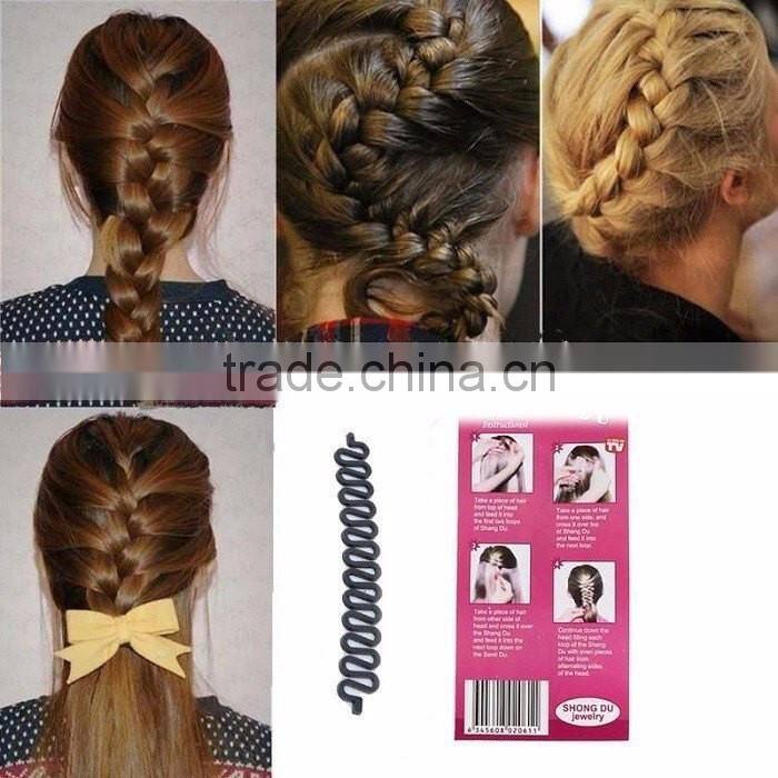 Wholesale OEM French Weave Hair Braiding Tool Roller Braider With Magic hair Twist Styling Bun Maker