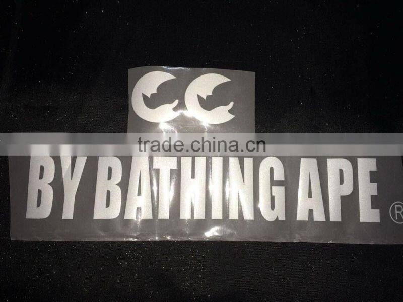 EN471custom heat transfer reflective logo for garment
