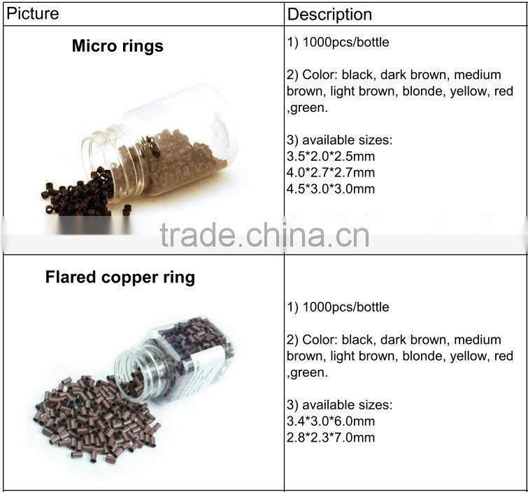 hair extension hot sale pure flared copper ring