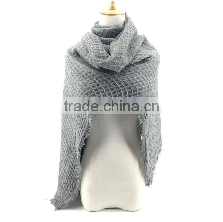 Women Plaid Cashmere Scarf pashmina Warm Winter scarf