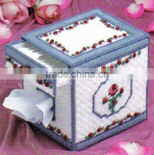 DIY goods,3D Cross stitch Embroidery.beautiful.Tissue Box-010-01