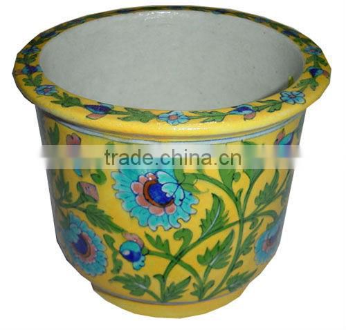 Home Decor Blue Pottery Flower Pots