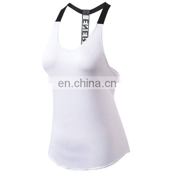 Cheap wholesale 85% polyester 15% spandex quick dry women gym tank top strech fitness yoga woman athletic tank tops
