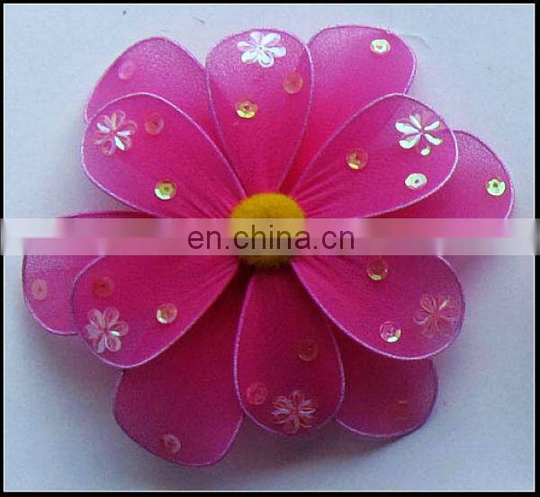 Big size double petal Ribbon silk flower curtain tiebacks