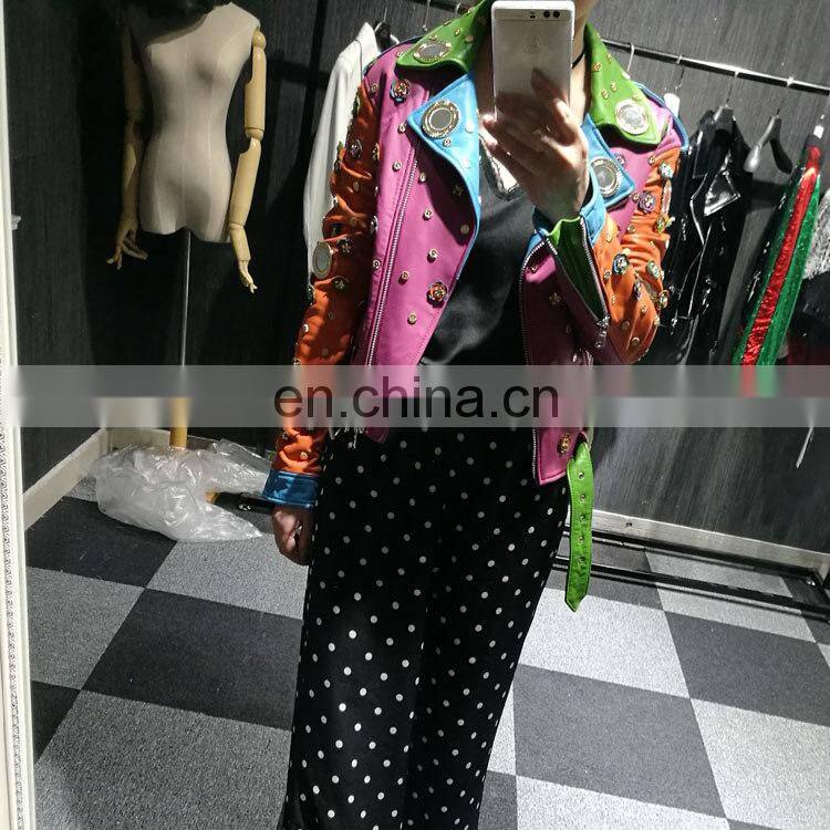 Soft Genuine Lambskin Leather Short Jacket Italian Leather Jacket Women