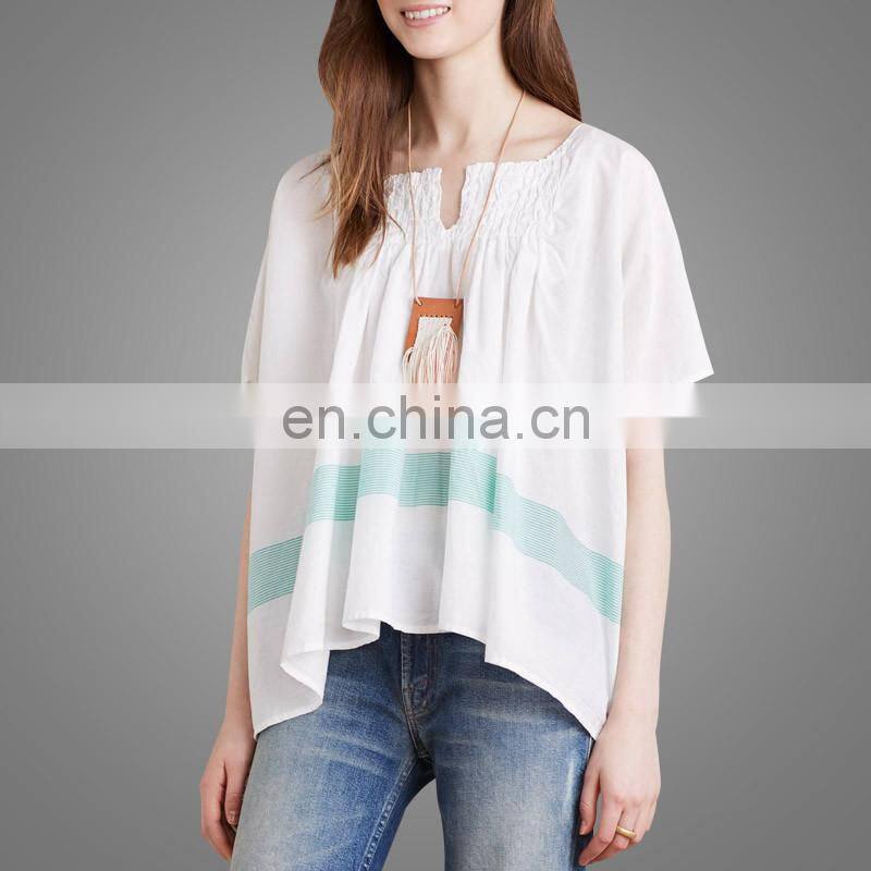 Summer Latest Fashion Blouse Design Stylish Lady Blouse Loose Blouses 2016 New Designs