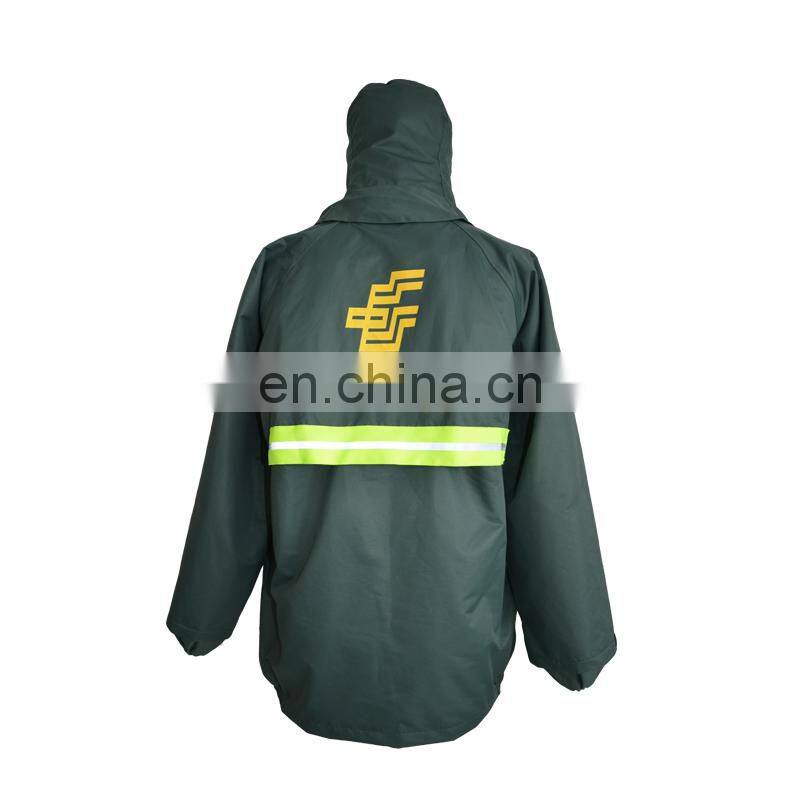 raincoat factory OEM top grade rain jackets with trousers