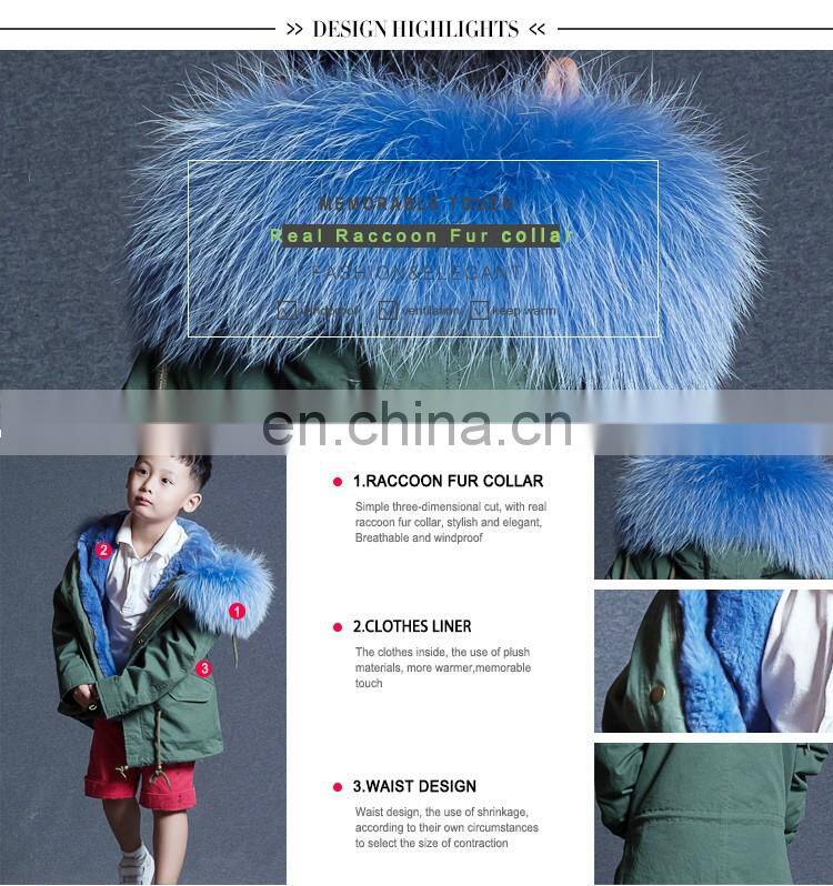 China supplier cheap short faux fur parka jacket top quality boys fur coat