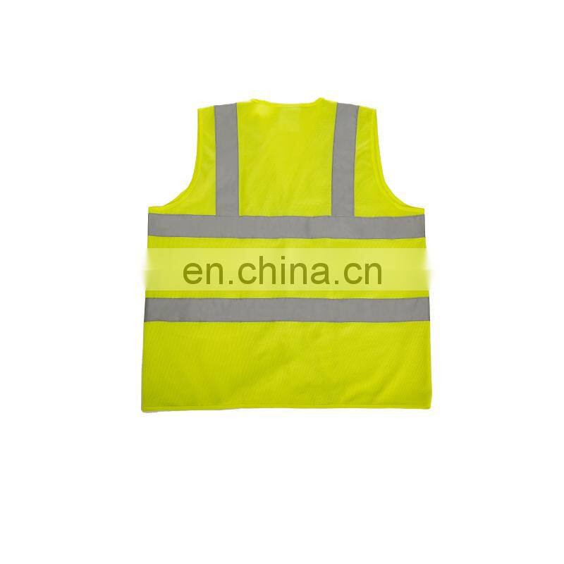 BSCI cheap black reflective safety vest with pockets for workwear