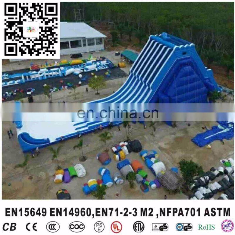 130ft Length Crazy 5k Inflatable Giant Hippo Slide Climbing Wall Obstacle course