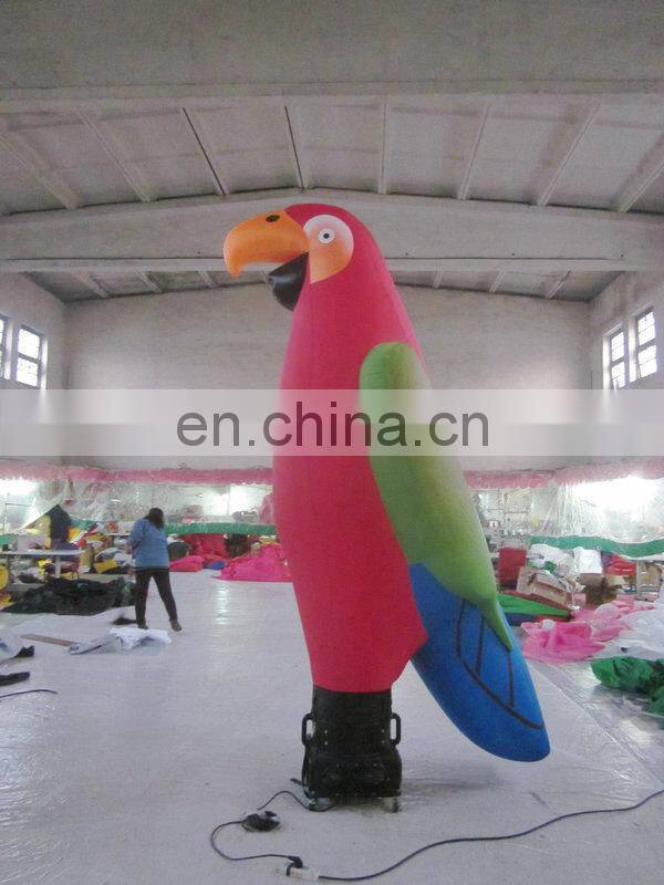 new design advertising/decoration inflatable desktop air dancer of parrot