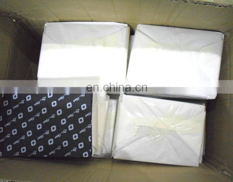 White tissue paper with red logo