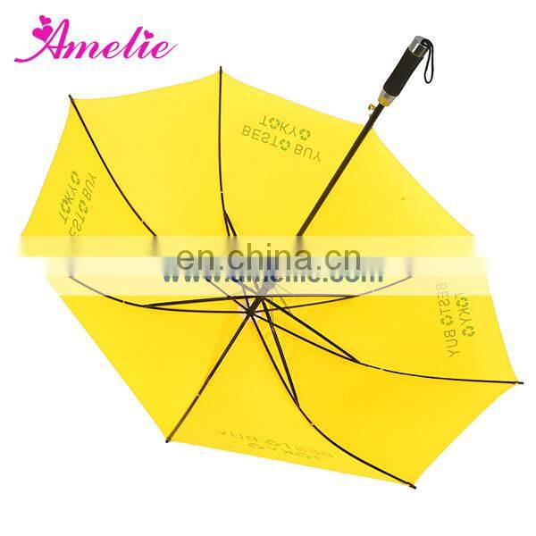 Yellow Straight Customized advertising umbrella