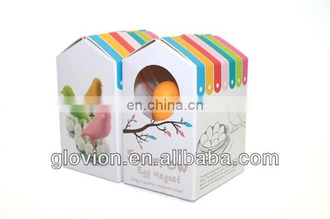 Novelty home decoration cute Bird Holder Set Fridge Magnets small circular magnets