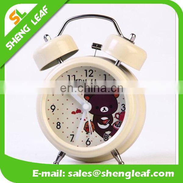 Metal bell ring the alarm clock Watch the clock creative cartoon clock
