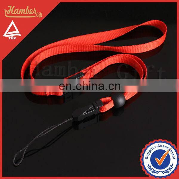 High quality blank red lanyard with black buckle