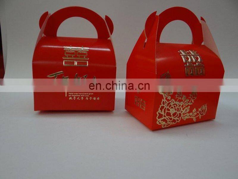 Factory directly !Promotional Customized lovely red paper box with gold stamp