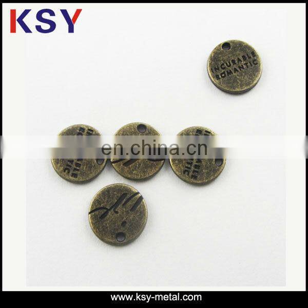 Soft enamel Metal engraved logo jewelry tags