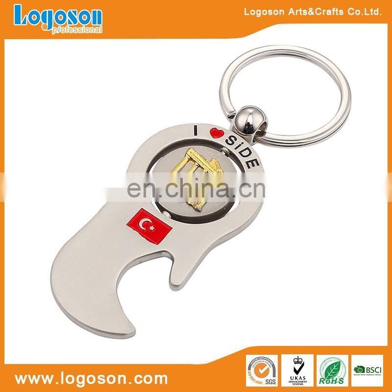 custom kirsite spinning rotating keychain metal crafts