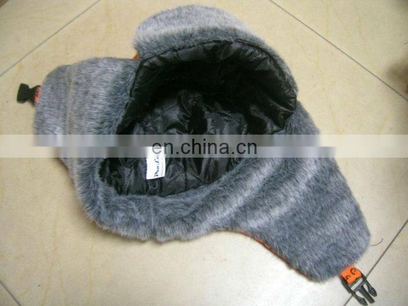 Wholesale full printing Faux Fur Winter Cap