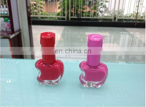 14ml apple shape design empty glass nail polish bottles wholesale