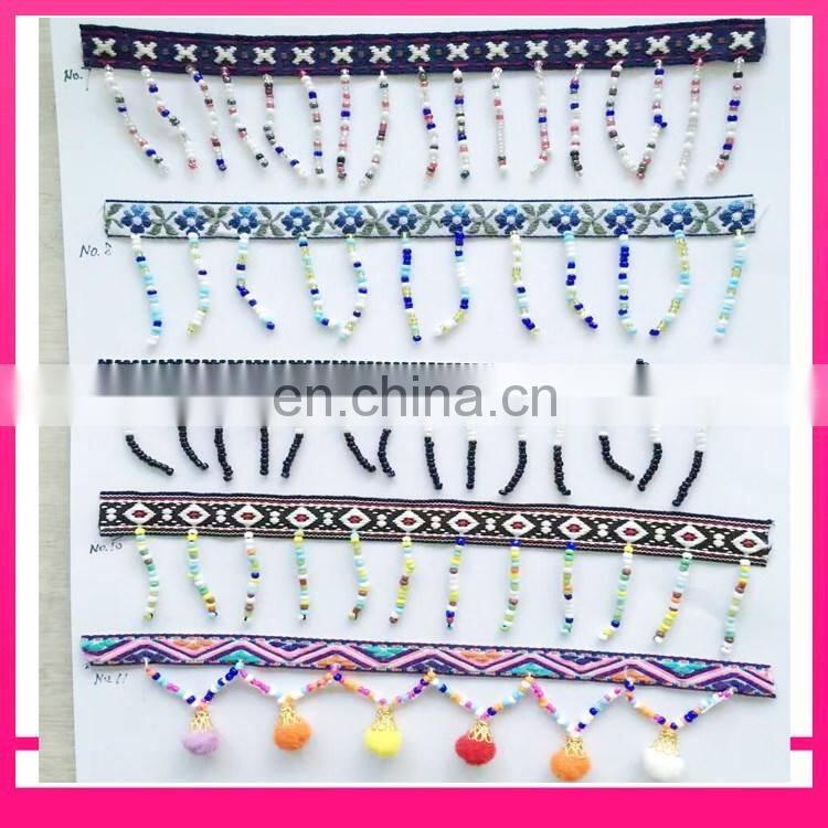 beaded tassel fringe trim hea195