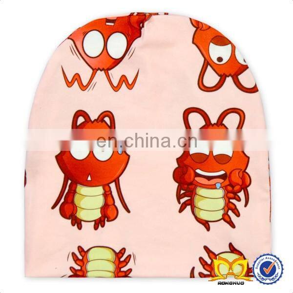 Baby Cute Print Soft Beanie Hat Infant Yellow Pineapple Pattern Baby Custom Hats Design Caps